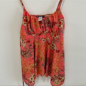 Floral self esteem tank top